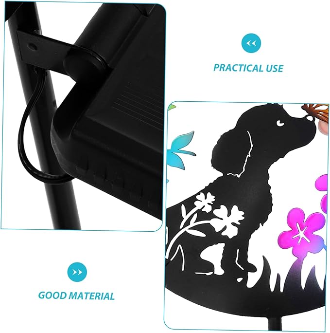 GALPADA Solar Pathway Lights for Outdoor Charming Dog Design with Automatic Off Sensor Garden and Patio Lighting for Atmosphere