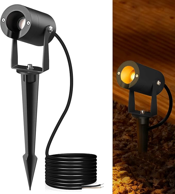 Low Voltage Landscape LED Spotlight, 3W 12V AC/DC Outdoor Waterproof Garden Lights for Yard, Pathway, Tree Up | Lumora