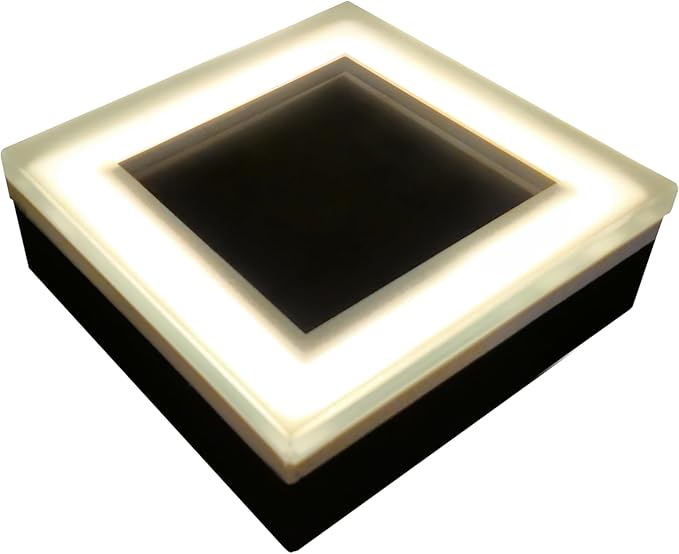 LUMENGY Solar Paver Light 4x4 Inch (3.93x3.93), Stainless Steel with Tempered Glass, 2700K - Outdoor Path Light | Lumora