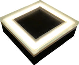 LUMENGY Solar Paver Light 4x4 Inch (3.93x3.93), Stainless Steel with Tempered Glass, 2700K - Outdoor Path Light | Lumora