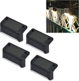 4pcs Solar Deck Lights Outdoor LED Solar Step Lights Illuminate Pathway Yard Patio Stairs Fences (Warm Light) | Lumora