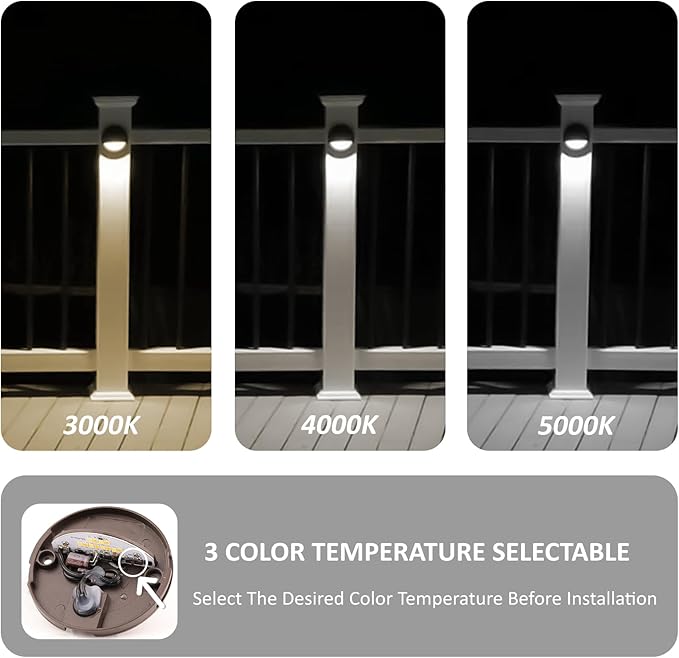 Low Voltage Deck Lights Outdoor, 12V LED Low Voltage Post Fence Stair Lights Wired Outdoor with Connector, 3W LED | Lumora
