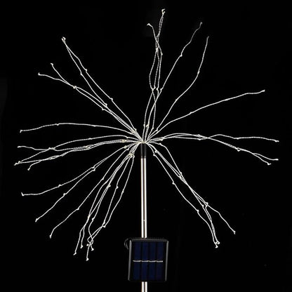 Solar Garden Decorative Lights Outdoor Solar Lawn Light Solar Pathway Light DIY Flexible Wire Warm White Colorful Light for Backyard Flower Beds Fences ABS Stainless Steel 82cm (Colorful Light)