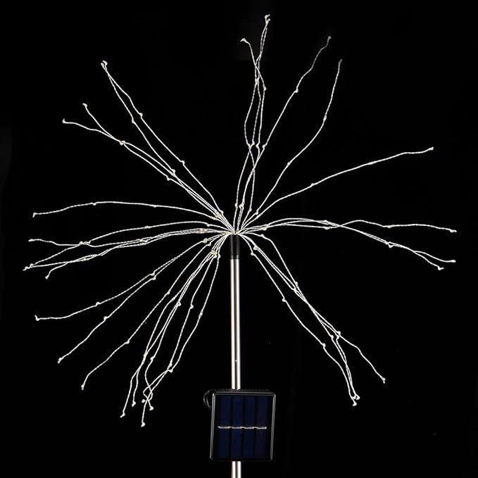 Solar Garden Decorative Lights Outdoor Solar Lawn Light Solar Pathway Light DIY Flexible Wire Warm White Colorful Light for Backyard Flower Beds Fences ABS Stainless Steel 82cm (Warm White Light