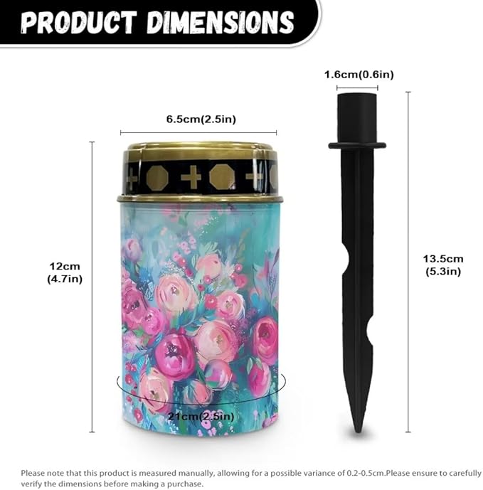 Kuiaobaty Rose Print Solar Pathway Lights Outdoor Solar Lights Outdoor Garden Stake Pathway Lights Solar Powered Decorative Solar Lights Outdoor Garden Path LED Solar Lights for Outside 2024
