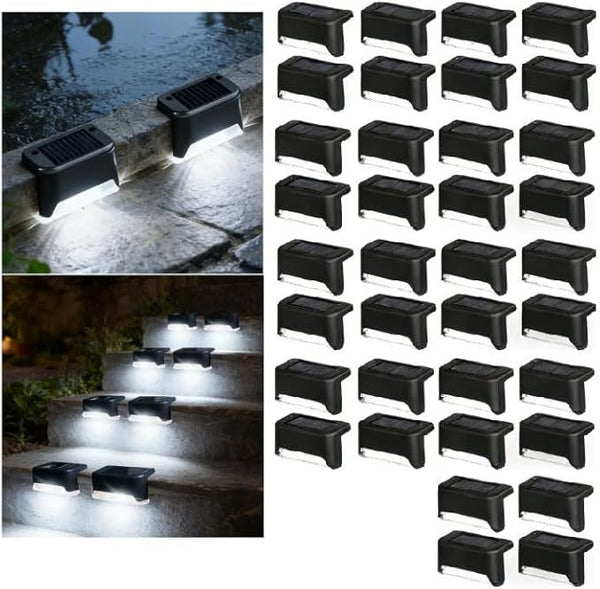 16/8 Set Solar Outdoor Step Lights, LED Landscape Lights, with IP55 Protection Rating, Suitable for Stairs, Steps | Lumora