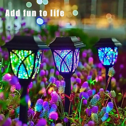 Solar Pathway Lights Outdoor, 6 Pack, RGB Color Changing, IP65 Waterproof & Weather Resistant, Garden Lights for Yard, Patio, Walkway, Landscape
