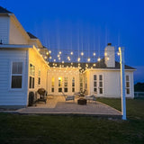 Outdoor Lights Hanging Kit,Globe String Light Suspension Kit,100FT Black Vinyl-Coated 304 Stainless Steel Guide | Lumora