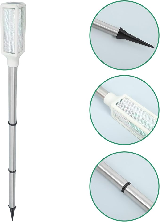 Totority Solar Yard Stake Lights Outdoor Solar Pathway Lamps for Driveway Entrance Lawn Garden for Patio and Backyard Lighting