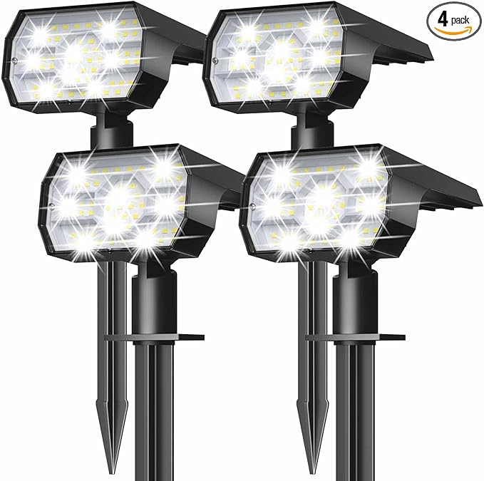 NYMPHY Solar Lights Outdoor Waterproof IP68, 56 LED 3 Lighting Modes Solar Powered Garden Yard Spot Solar Lights | Lumora