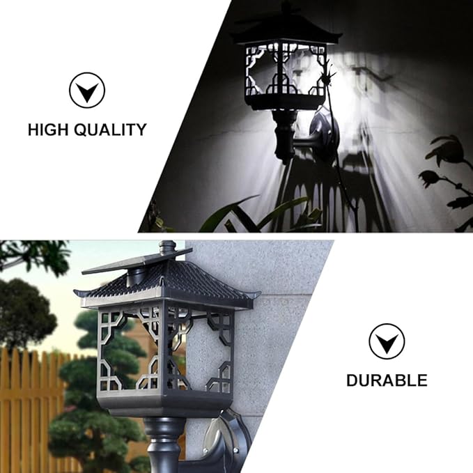 Solar Matte Black Waterproof LED Wall Lantern for Outdoor Yard Lighting Porch and Front Door Solar-Powered Sconce | Lumora