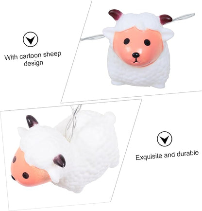 Zerodeko 1set Led Sheep String Lights Cute Animal Design for Festive Decoration Warm White for Parties and Home Decor Battery Not Included