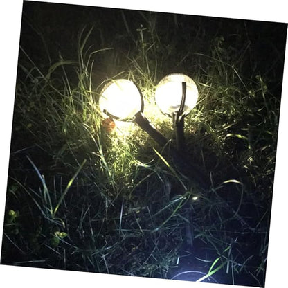 2pcs Solar Garden Lights Outdoor LED Pathway Lamps with Color-Changing RGB Light Sensor for Patio Lawn Yard Decoration