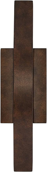 Possini Euro Design Modern Outdoor Wall Light Fixture LED Mottled Coppered Bronze Brown 20 1/2" Arching Steel Frame | Lumora