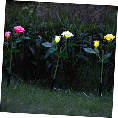 Solar Pathway Lights Led Rose Garden Lamps Landscape Lamp Solar Led Flowers Lights