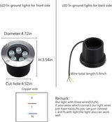 5W Outdoor Ground Lights,High Voltage 110V 120V,Diameter 4.72 inches,Waterproof Landscape Lighting Hardwired,Warm | Lumora