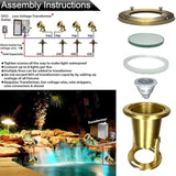 Waterproof Underwater Light 175 Solid Brass 7WMR16 LED Bulb Pond Submersible Waterfall Pool Fountain Light for | Lumora