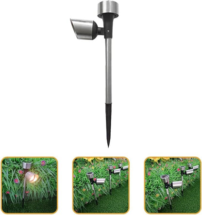 LED Solar Pathway Lights Outdoor Waterproof Lawn Stake Lights 2pcs Warm White for Garden Yard Landscape Lighting