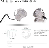 RNEHON LED Deck Lights Kit, Waterproof IP67 Deck Lamp Low Voltage 10 pcs Warm White LED In-ground Lighting Outdoor | Lumora