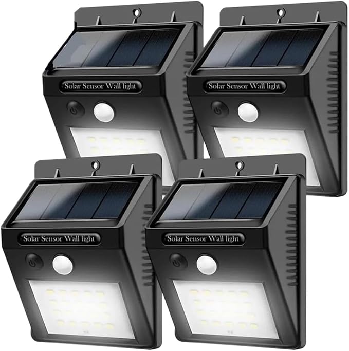 QUQUQ Solar Pathway Lights Solar Powered Garden Lights Led Motion Sensor Wall Light Waterproof Yard Patio Decor(4pacjs)