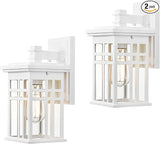 zeyu 2 Pack Outdoor Porch Lights Wall Mount - Modern Outside Lights for House Die-Cast Aluminum with Clear Glass | Lumora