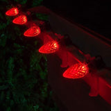 Wintergreen Lighting Set of 100 C7 OptiCore Red Commercial LED String Christmas Lights, Outdoor Christmas House | Lumora