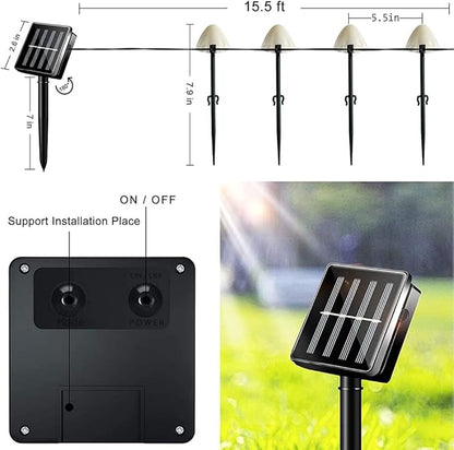 Solar Garden Lights, Garden Decor Solar Mushroom Lights Outdoor Waterproof - 20 Pack 8Modes