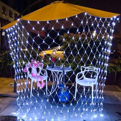 JMEXSUSS Outdoor White Net Lights Waterproof