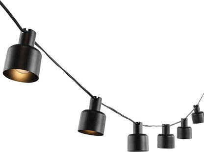 SAFAVIEH Lighting Collection Adaner Black 10-Foot LED Outdoor String Lights