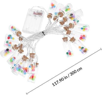 1pc Led Wish Bottle String Light Decor Design Warm Lights for Indoor Decoration Garden and Festival Celebrations