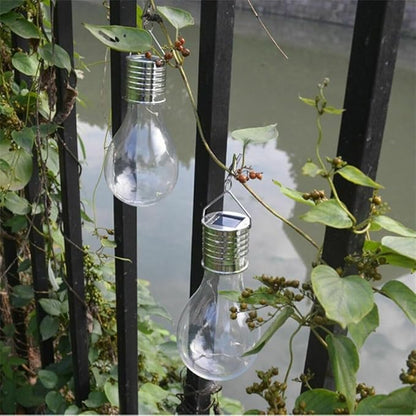 Solar Hanging Camping Lights Garden Yard Pathway Waterproof LED Light Bulb (Green)