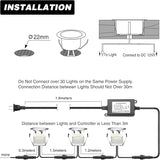 Low Voltage LED Deck Light Kit Stainless Steel Waterproof Recessed Wood Decking Stairs Garden Yard Patio Decor Lamp | Lumora