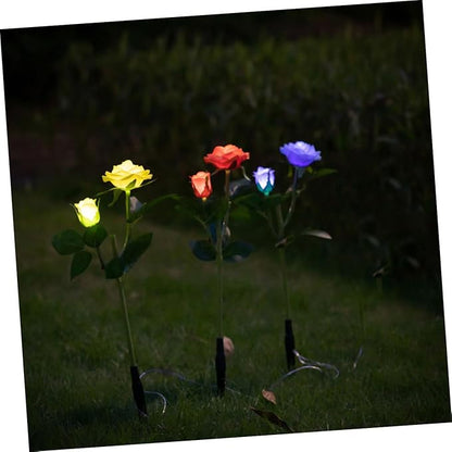 Solar Pathway Lights Led Rose Garden Lamps Landscape Lamp Solar Led Flowers Lights