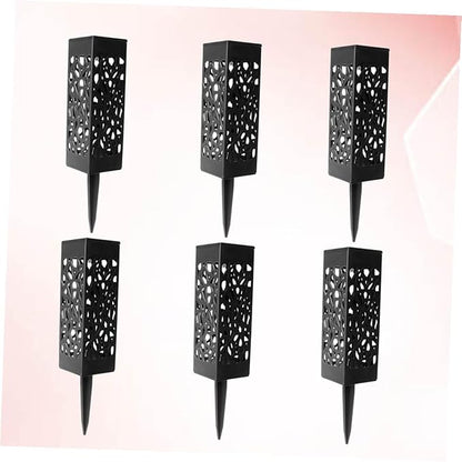 8pcs Solar Pathway Lights Outdoor Hollow Design Warm White Lawn Ground Lights for Garden Driveway Landscape Lighting