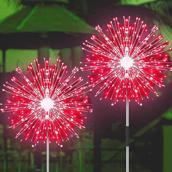 JJGoo Solar Firework Lights, 2 Pack 120 LEDs 2 Lighting Modes Solar Garden Lights Outdoor Waterproof for Yard Patio | Lumora