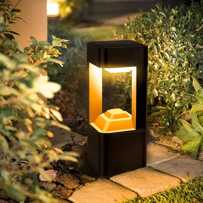 Outdoor Solar Pathway Light 10W LED Solar Landscape Path Light Modern Aluminum Garden Light with IP65 Waterproof External Solar Bollard Lights for Front/Back Door Porch Patio Yard