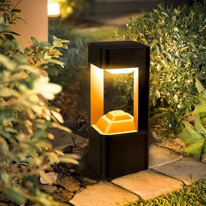 Outdoor Solar Pathway Light 10W LED Solar Landscape Path Light Modern Aluminum Garden Light with IP65 Waterproof External Solar Bollard Lights for Front/Back Door Porch Patio Yard