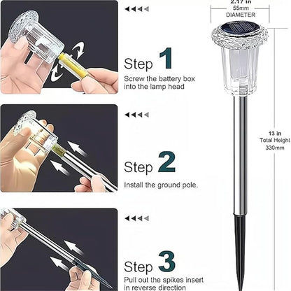 Solar Pathway Lights Outdoor – Waterproof Warm White LED Landscape Lighting for Yard, Garden, Driveway, Walkway, Patio, Lawn, Path (12)