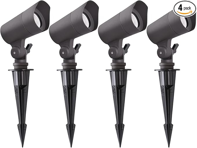 LED Landscape Lights with Connectors, 12V Low Voltage, Warm White 3000k, 4W, 175LM, Outdoor Waterproof Garden | Lumora