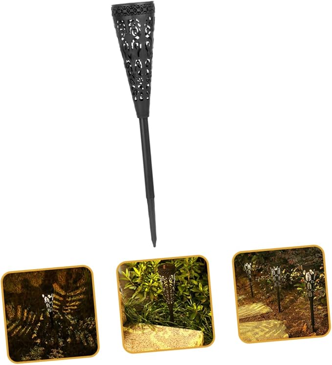 4pcs Solar Path Lights Outdoor Led Garden Lights Solar Pathway Projection for Patio Walkway and Garden Decor Warm