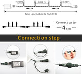 XTF2015 105ft 300 LED Christmas String Lights, End-to-End Plug 8 Modes - UL Certified - Outdoor Indoor Fairy Lights | Lumora