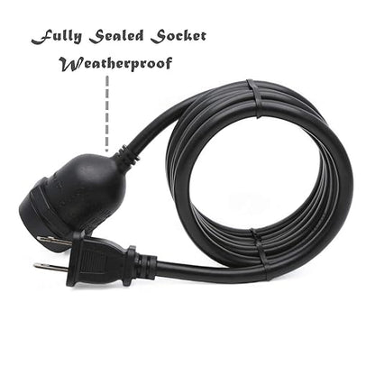 5ft 1-Socket Mini Pendant Light, Heavy Duty Weatherproof Patio String Lights, E26/E27 Hanging Ceiling Lamp Kit, for Bistro Bar Kitchen Backyard and Industrial Vintage DIY (Thick Wire No Bulb)