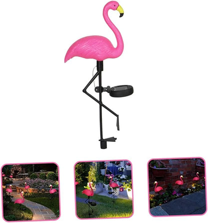 BESPORTBLE Solar Pathway Light Led Garden Decoration Elegant Flamingo Design Energy-efficient Solar-Powered Outdoor Lighting for Patios Yards and Walkways