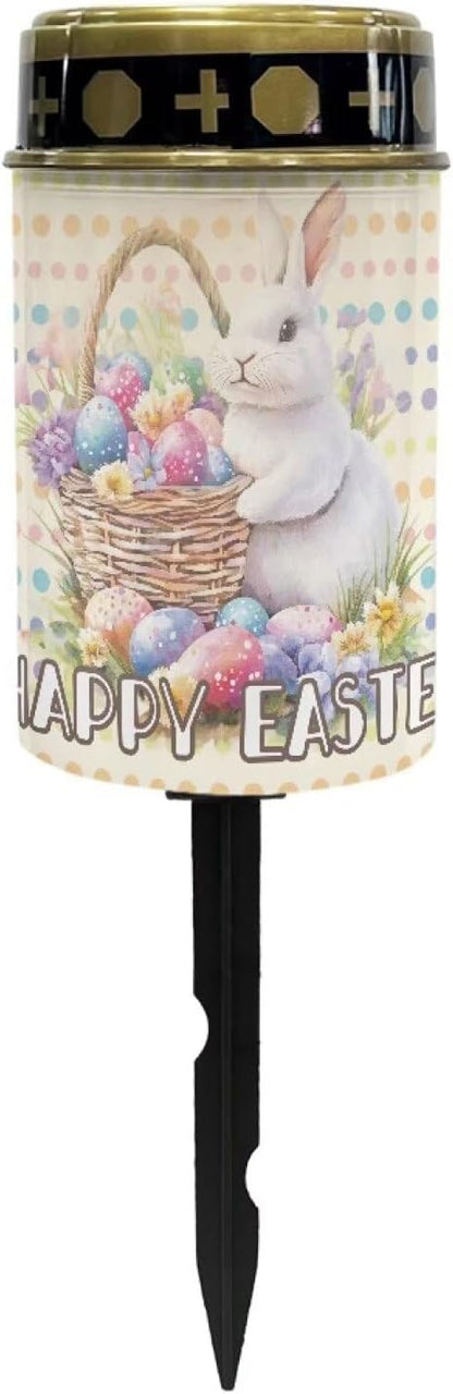 Rabbit Eggs Solar Garden Stake Lights Solar Lights Outdoor Garden for Cemetery Grave Decorations, Memorial Gift, Christmas Yard Art, Sympathy Gifts