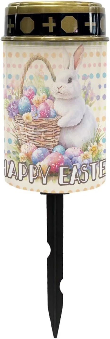 Rabbit Eggs Solar Garden Stake Lights Solar Lights Outdoor Garden for Cemetery Grave Decorations, Memorial Gift | Lumora