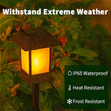 6Pack Solar Pathway Lights Outdoor with Flickering Flame, IP65 Waterproof, Solar Flame Lights with Hook, Upgraded | Lumora