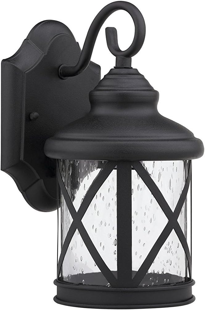 Chloe Lighting Chloe Lighting Milania Adora Transitional Wall-Mount 1-Light Outdoor Black Sconce | Lumora