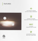 ASD LED Recessed Step Light Fixture, Dusk to Dawn Outdoor Tread Lighting | 3CCT, Motion Sensor, Photocell | Lumora