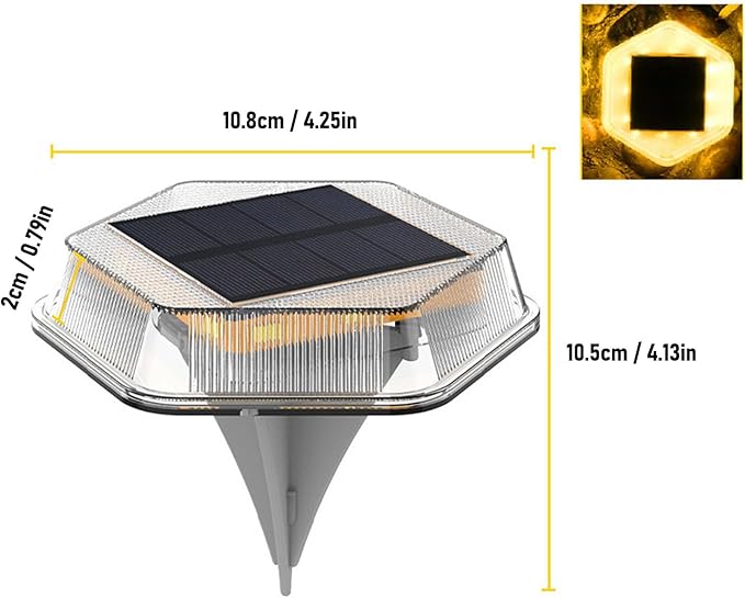 Solar Ground Light, 4 Pack 3000K Warm White, IP65 Waterproof Step Lighting - Solar Powered Efficiency, High | Lumora