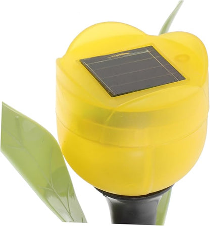 BESPORTBLE 3pcs Solar Led Tulip Garden Lights Pathway Solar Landscape Lights Weatherproof Outdoor for Yard Driveway Random Color